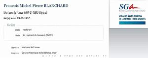 13- Lieutenant Blanchard Francois
